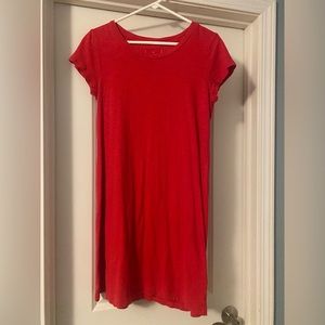 100% cotton red tshirt dress